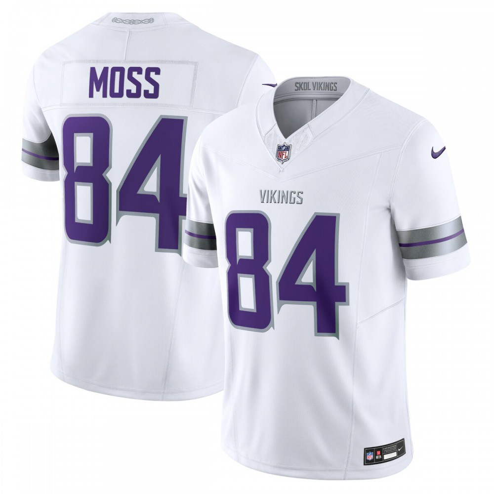Randy Moss Minnesota Vikings Nike Alternate Vapor F.U.S.E. Retired Player Limited Jersey - White-GridironStore